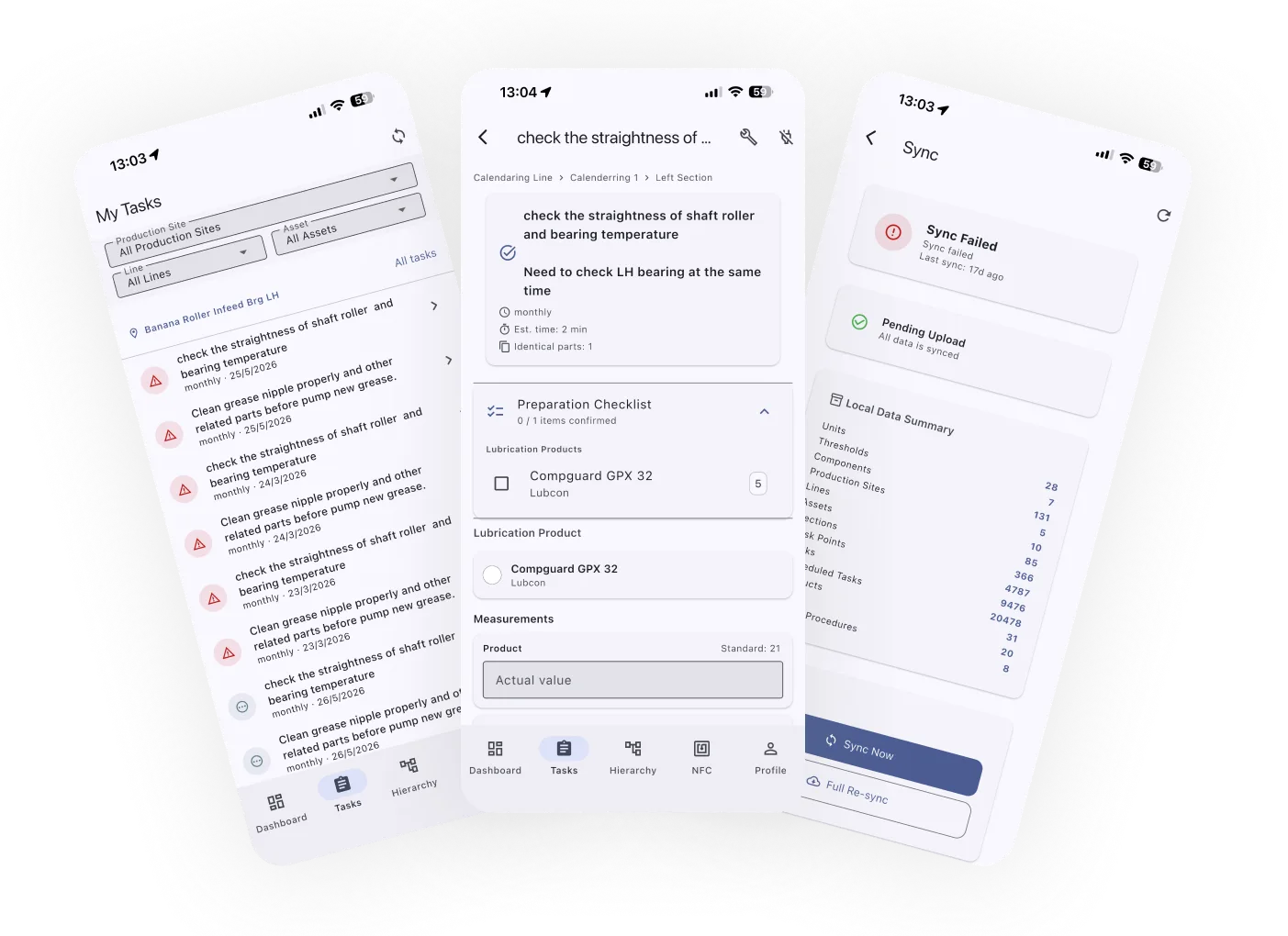 Smart Maintenance Task Manager mobile app — offline capable